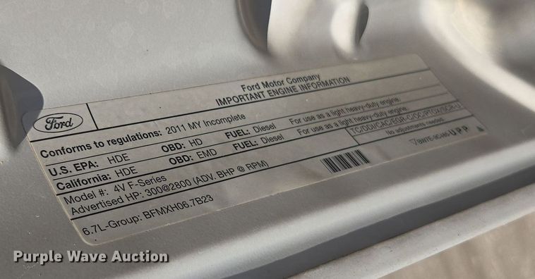 image for item EE7842 2011 Ford F550 Super Duty XL utility / service truck