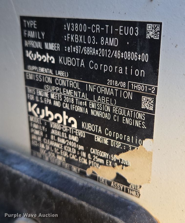 image for item EE8617 2018 Takeuchi TL12R-2 tracked skid steer loader