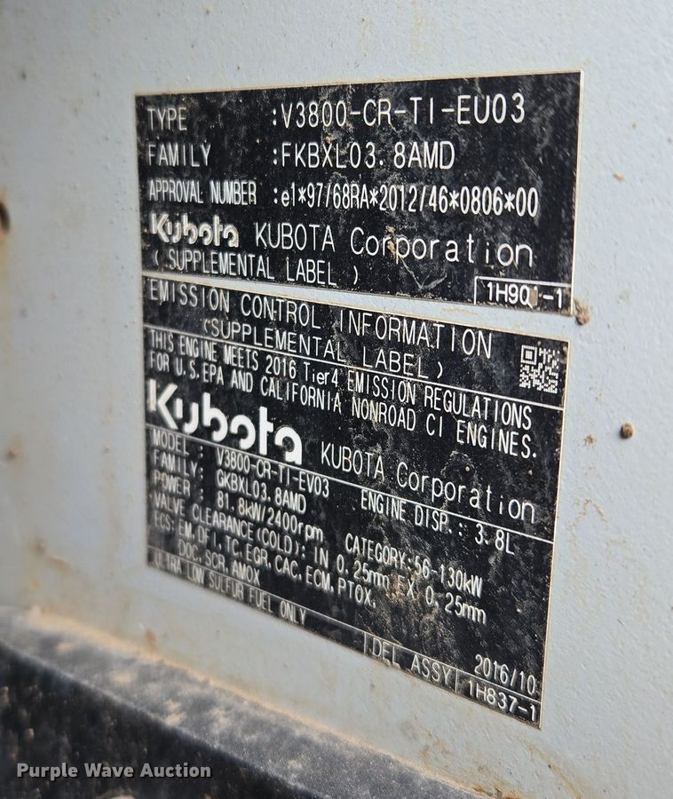 image for item EE8618 2017 Takeuchi TL12R-2 tracked skid steer loader