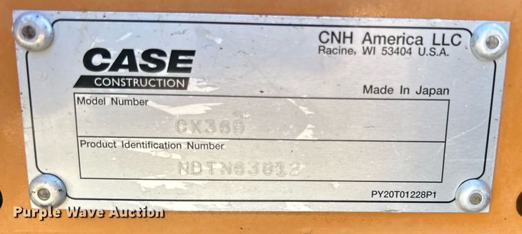 image for item EG1155 2013 Case CX36B excavator