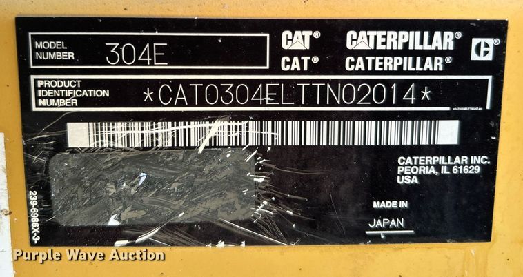 image for item EG1156 2014 Caterpillar  304E CR excavator