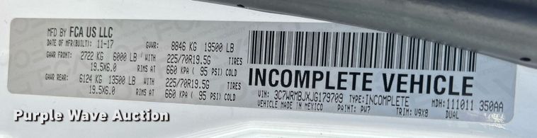 image for item EG1163 2018 Dodge Ram 5500HD utility / service truck