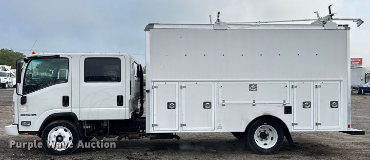 image for item EG1594 2017 Isuzu NPR HD Crew Cab utility / service truck