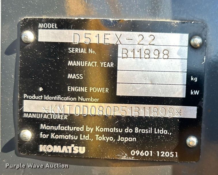 image for item EG2182 2011 Komatsu  D51EX- 22 dozer