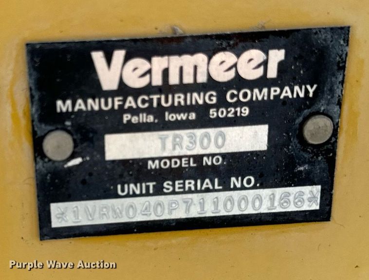 image for item EG6826 2001 Vermeer TR300 trencher