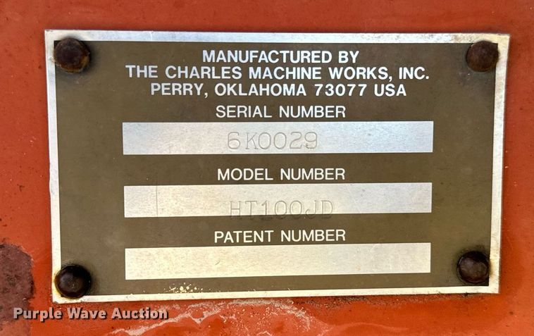 image for item EG6833 1993 Ditch Witch HT100JD cable plow