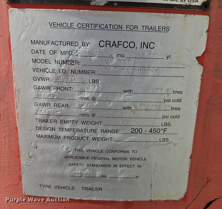 image for item EI8496 (2) Crafco EZ 400 melter applicators