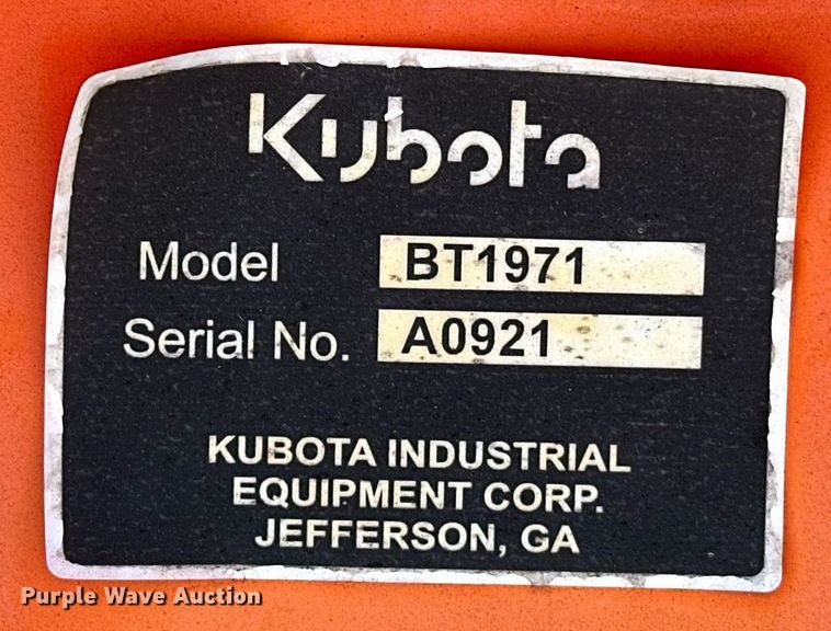 image for item EJ5017 Kubota  BT1971 excavator bucket