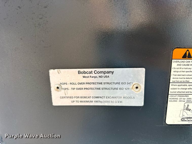 image for item EJ5043 2014 Bobcat  324M mini excavator