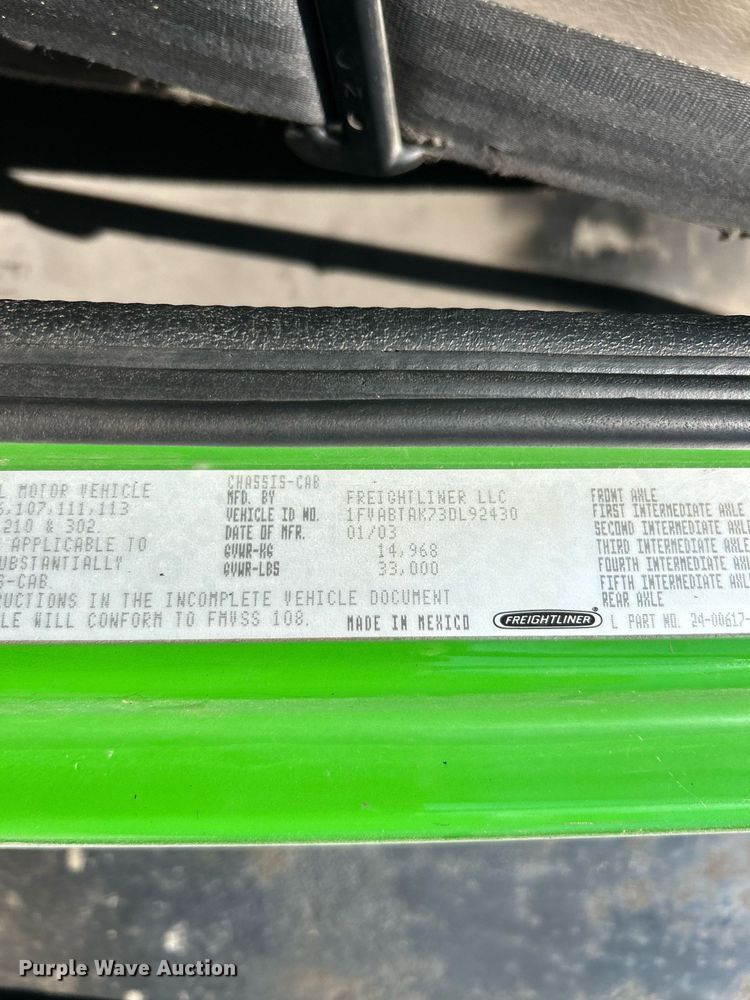 image for item EK3597 2003 Freightliner FL70  flatbed truck