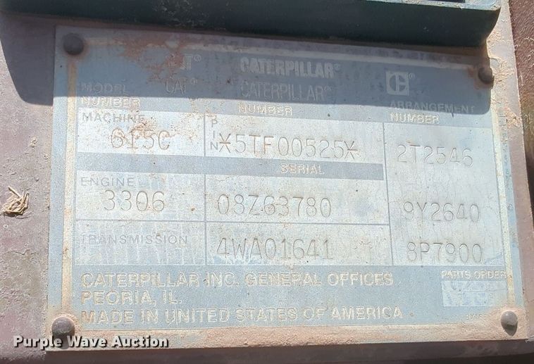 image for item EQ2381 1993 Caterpillar 615C elevating scraper