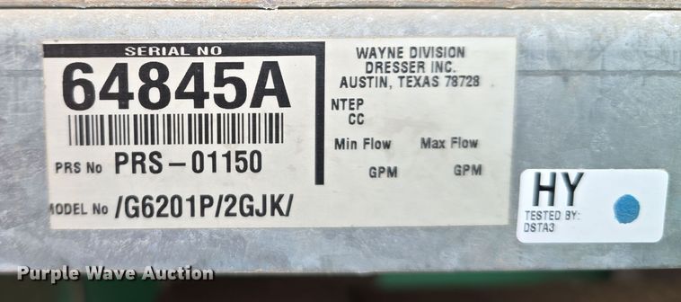 image for item LW9960 Wayne G6201P2GJK diesel fuel tank