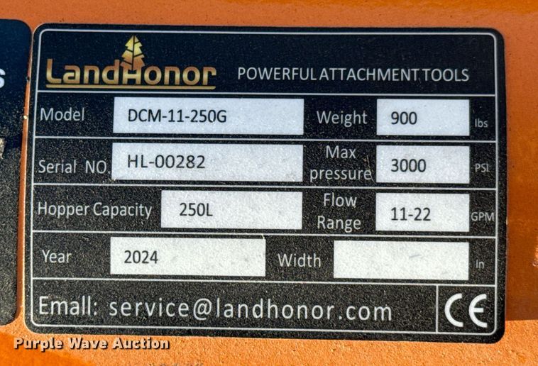 image for item ND9156 2024 LandHonor DCM-11-250G skid steer concrete mixer