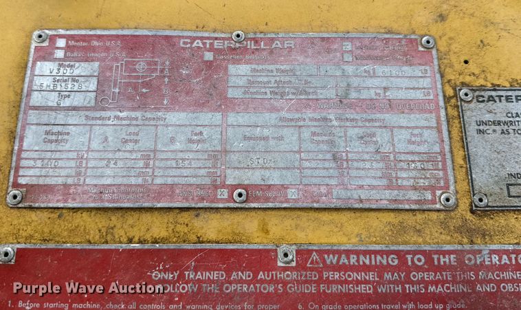 image for item NQ9025 Caterpillar V30D forklift