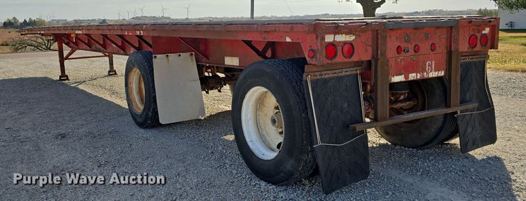 image for item DW3861 1989 Fontaine Trailer Company FTW-4-8048WSA flatbed trailer