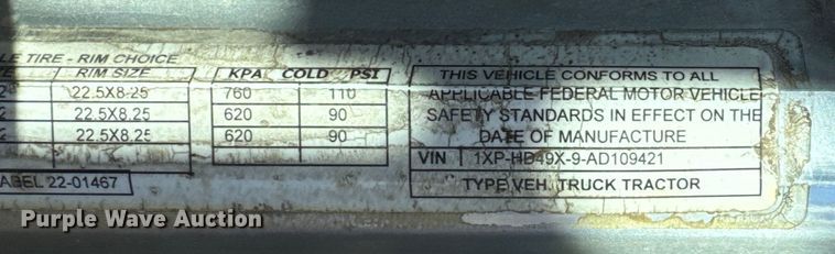 image for item EE7850 2010 Peterbilt 386 semi truck