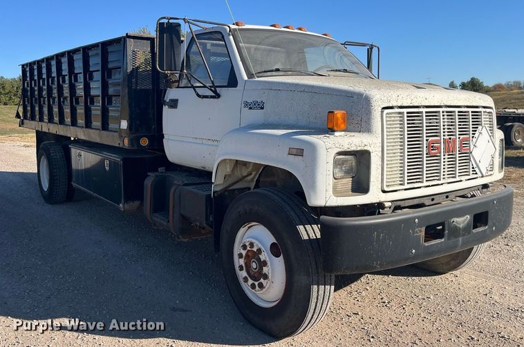 image for item EH2868 1990 GMC Top Kick C6000 dump flatbed truck