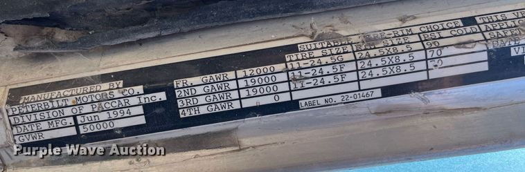 image for item EH2874 1995 Peterbilt 379 semi truck