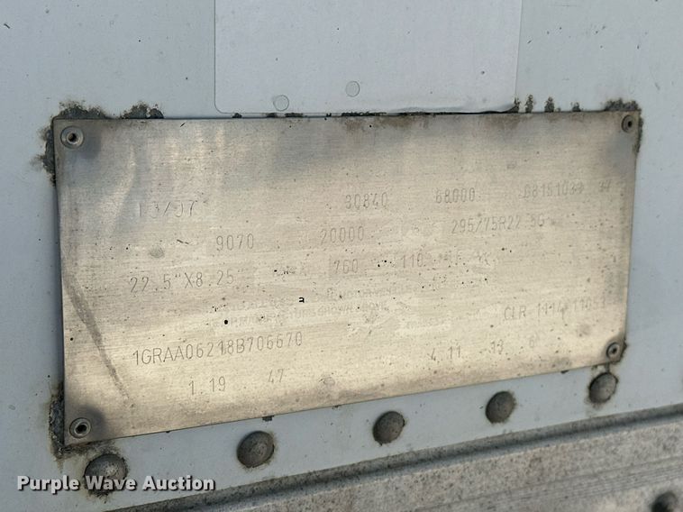 image for item EJ5020 2008 Great Dane refrigerated van trailer