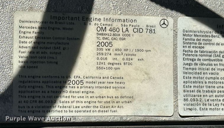 image for item EJ5021 2006 Freightliner  Columbia semi truck