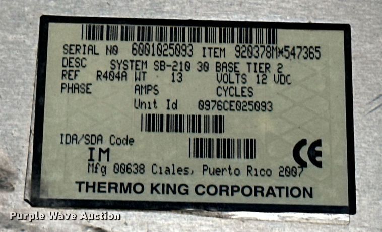 image for item EJ5024 2008 Great Dane refrigerated van trailer