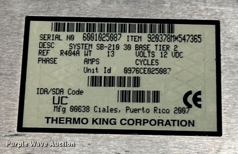 image for item EJ5026 2008 Great Dane  refrigerated van trailer