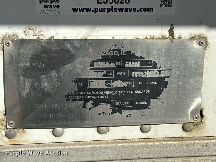 image for item EJ5026 2008 Great Dane  refrigerated van trailer