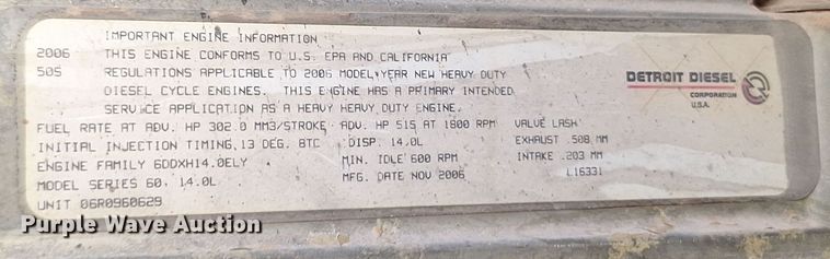 image for item EQ2311 2007 Sterling A-Line semi truck