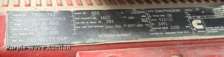 image for item MS9881 2013 Freightliner  Coronado SD 122 semi truck