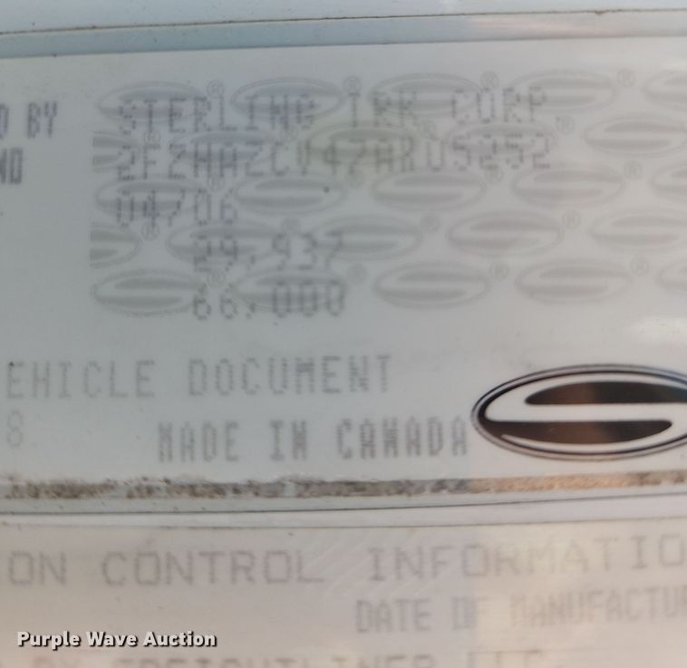 image for item OJ9879 2007 Sterling  flatbed truck