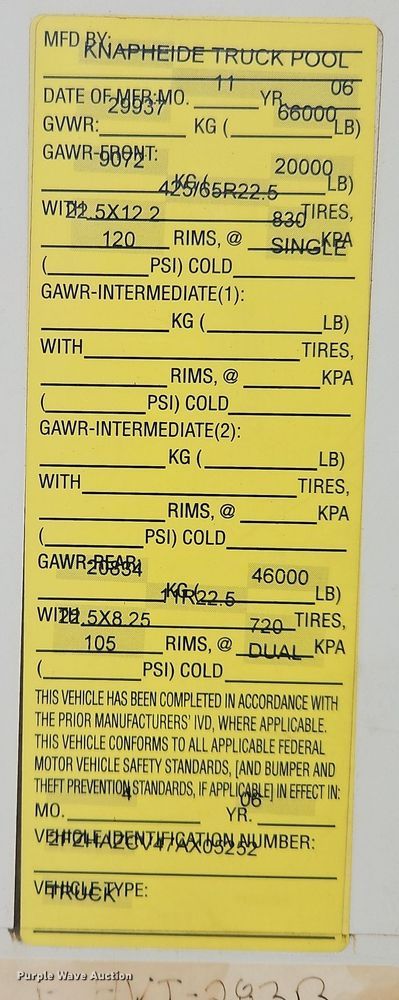 image for item OJ9879 2007 Sterling  flatbed truck