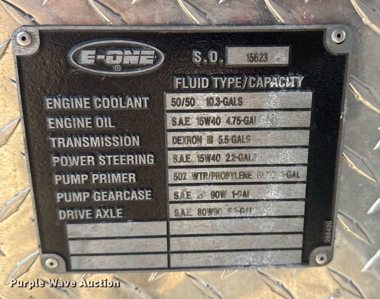 image for item DO7601 1995 Emergency One 1500 pumper fire truck