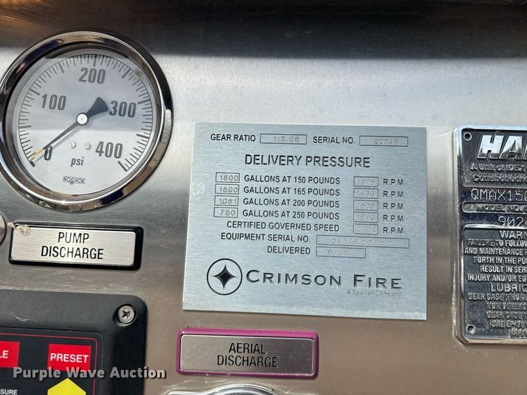 image for item DO7603 2005 Spartan Gladiator Crimson ladder fire truck