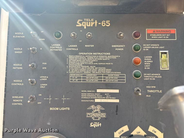 image for item DO7603 2005 Spartan Gladiator Crimson ladder fire truck