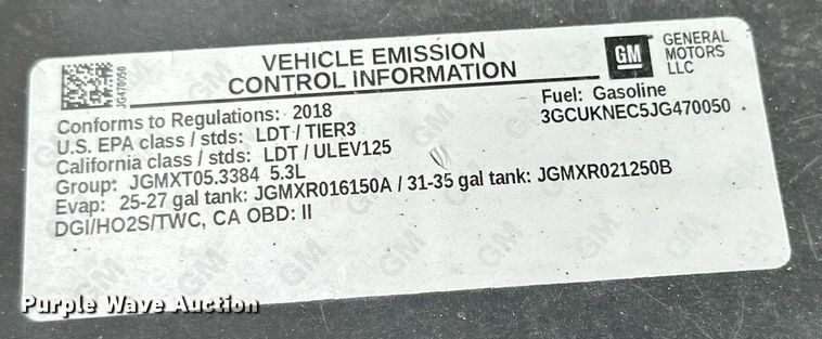 image for item DP5924 2018 Chevrolet Silverado 1500 Crew Cab pickup truck