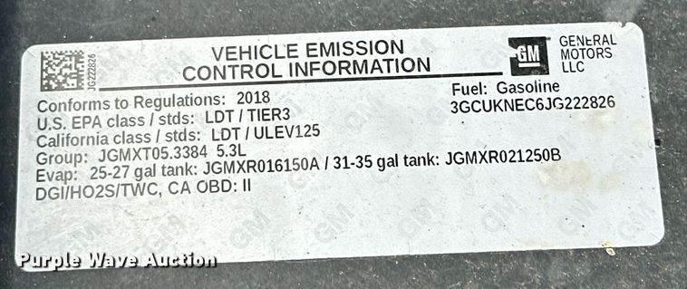 image for item DP5925 2018 Chevrolet Silverado 1500 Crew Cab pickup truck