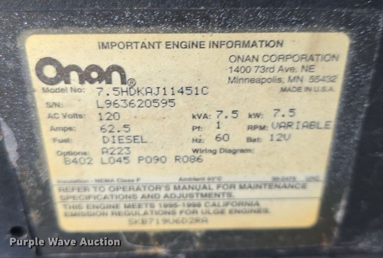 image for item DQ5285 1988 Freightliner  FL112 rescue vehicle