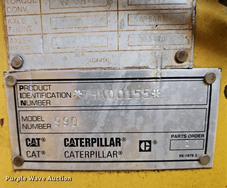 image for item DT7541 1995 Caterpillar 990 dozer