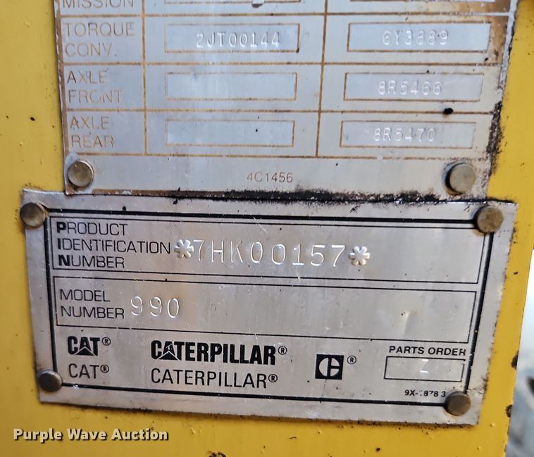 image for item DT7542 1995 Caterpillar 990 dozer