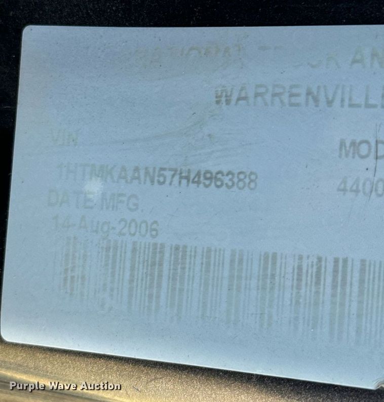 image for item DU3030 2007 International  4400 dump truck