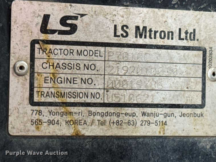 image for item DU9539 2009 LS P7010C MFWD tractor