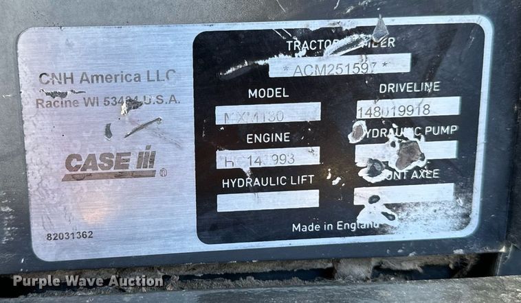 image for item DW2409 2005 Case IH MXM130 MFWD tractor