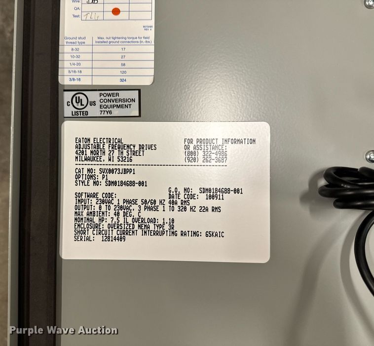 image for item DW2412 (2) Eaton SVX9000 power converters