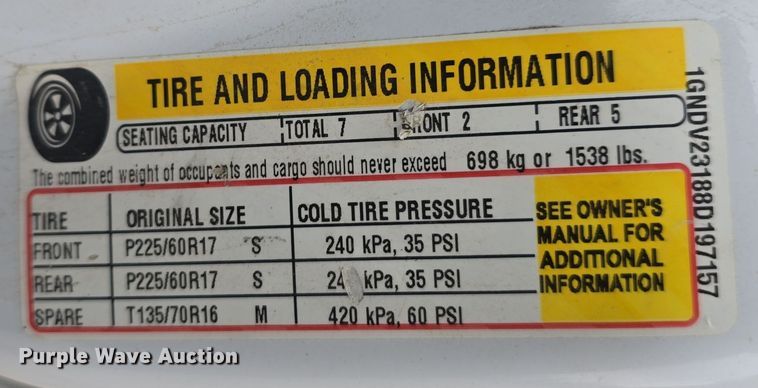 image for item DW3901 2008 Chevrolet Uplander LS van