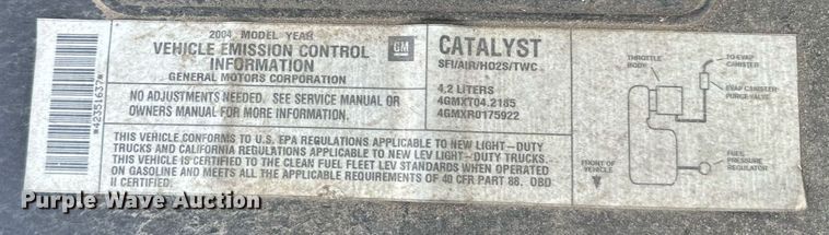 image for item DX3648 2004 GMC  Envoy SUV