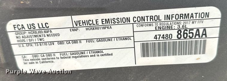 image for item DX3726 2017 Chrysler  200 