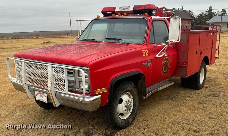 image for item DX3737 1985 Chevrolet K30 brush fire truck