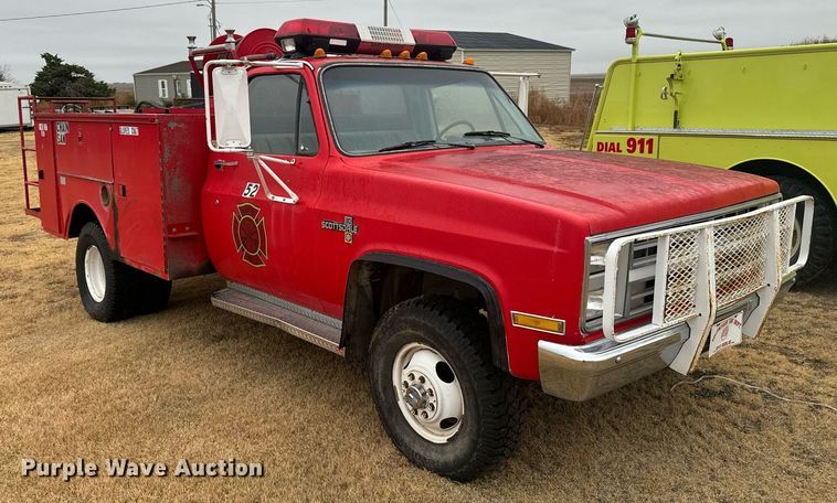 image for item DX3737 1985 Chevrolet K30 brush fire truck