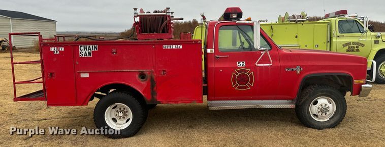 image for item DX3737 1985 Chevrolet K30 brush fire truck