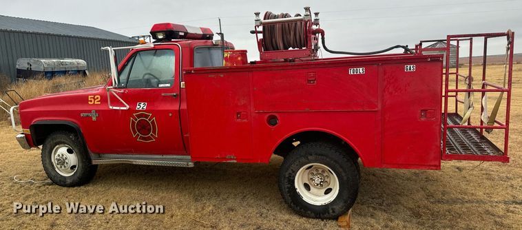 image for item DX3737 1985 Chevrolet K30 brush fire truck